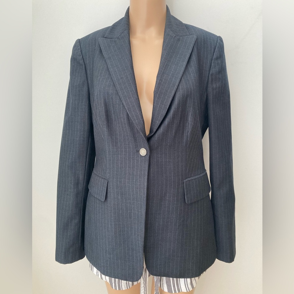 Calvin Klein single button pinstripe blazer